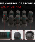 Close-up view of Flywheel Bolts Set Compatible with Audi A1 A3 A4 A5 A6 Q2 Q3 VW Golf Passat Tiguan Transporter 1.8/2.0T, showing thread details.