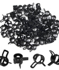 Sixty Pieces 8mm ID Spring Band Hose Clamps Pack For Five Sixteenth Inch ID Fuel Line Clamp Low Pressure Air Hose Clamp Water Pipe Air Tube Silicone Vacuum Hose Durable Dacromet Coated Spring Steel 65MN