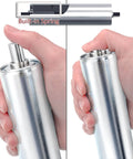 Close-up of 4 Pack 10 Inch Long Roller and Bracket Set with 1.5" Diameter, Galvanized Steel Conveyor Roller showing built-in spring