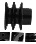 Side view of Double Groove V-Belt Pulley for Gas Engines Water Pump Replacement Smooth Operation showing grooves and hub.