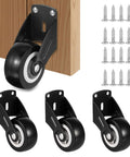 4 Pack 2 Inch Gate Wheel Set For Door Bottom Support Anti Sag Heavy Duty Anti Friction Rollers With Mounting Screws