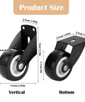 2 Inch Gate Wheel Set For Sagging Wooden Doors Anti Sagging Bottom Mount Rollers With Screws Vertical Or Bottom Mount