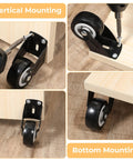 4 Pack Gate Wheels With Anti Friction Casters For Vertical Mount Door Bottom Gates Support installation views