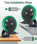 Two installation methods for 5 Inch Heavy Duty Swivel Plate Caster Wheels Set Of 4 With Brake Silent Polyurethane Castors.