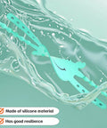 Adjustable Silicone Door Silencer Sleeve Buffer With 5-Position Design in water, green flexible latch cover shown floating