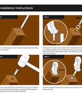 Installation instructions for Grip Ring Socket Insert For Wood Casters Pack Of 4 With 0.3125 Inch Hole Diameter Swivel Caster Sleeve Grip Neck Socket
