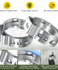 120 Pack One Half Inch Pex Cinch Clamps Rings Heavy Duty 304 Stainless Steel Pex Crimp Rings Thickened Single Ear Hose Clamps