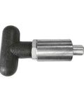 1/2" Diameter T knob Spring Loaded Pop Pin Spring Loaded Zinc Plated Steel Plunger POP Pull Pin Tire Carrier Pin Black Plastic T-Handle