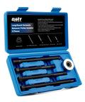 Harmonic Balancer Installer Set, 5pc Long Reach Crank Pulley Underdrive Pulley Damper Installation Tool Kit in blue case with adapters