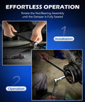 Harmonic Balancer Installer Set being used with crank pulley and nut bearing during installation and operation.