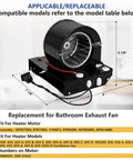 S97017063 Heater Motor Assembly Fit for 655-C, 655F-C, 655, 656, 658, 659, 655-A, 655-B, 656-A, 695-A displayed with specifications