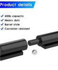 Heavy Duty 5 Inch Weld On Gate Hinges 2 Pack Black Iron Barrel Hinges 450 Lb Capacity For Swing Doors Trailers Ramps Driveway Gates