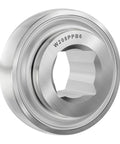 Heavy duty 1 inch square bore disc harrow bearing with triple lip seal and Chevron grease visible in metal finish, model W208PPB6