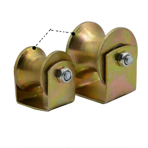 Pulley, Pulley Wheel, Sliding Gate Roller with Bracket, Heavy Duty Barn Door Casters, 45# Steel Slide Gate Hardware, for Gate Frame