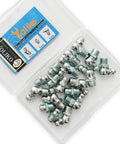 Heavy Duty Grease Fitting Assortment Kit With Eighteen Five Sixteenths By Twenty Four UNF Zerk Fittings, galvanized steel in box
