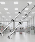Two 1000mm SFC20 stainless steel linear rails with four SC20 slide blocks and rail supports