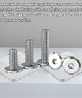 Electrogalvanized Square Strut Washer Plates with three-eighths inch hole and three point five millimeter thickness on display