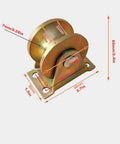 Pulley,Pulley Wheel, Sliding Gate Roller with Bracket,Heavy Duty Barn Door Casters,45# Steel Slide Gate Hardware,for Gate Frame,Industrial Machines Carts,Wire Rope Rail(50mm)