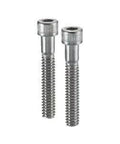 SNSS-#10-24-7/8 NBK Hex Socket Head Cap Screws - Inch Thread- Pack of 10. - Made in Japan, showing two metal screws, front view.