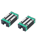 Rock Solid HGH15CA Linear Slider Bearing Blocks 2 Pack for CNC Machines with steel bearings for HG15 rails.