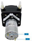 400ml/min high flow peristaltic pump 12V dc brushed motor lab liquid dosing pump with BPT tube and nylon head front view