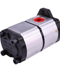 HOLDWELL 10T Hydraulic Gear Pump 67051095 67051100 compatible with Casappa PLP20.7 in steel casing, front view.