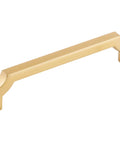 Davenport Honey Bronze Cabinet Pull 5-1/16 Inch Center To Center for kitchen and bath cabinets, durable construction, angled view