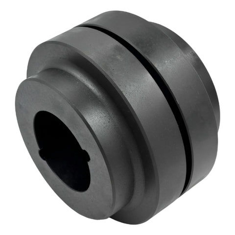 Shaft Coupling Rubber Element HRC150 No Taper Lock Bushes, black rubber coupling for industrial machinery, side view