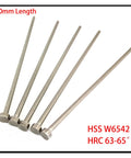 Straight Punching Ejector Pin For Plastic Injection Molding 0.5x80mm HSS W6542 With Round Tip And Nitrided Surface High Hardness HRC63-65