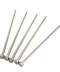 Premium HSS Straight Punching Ejector Pin For Plastic Injection Molding W6542 Hardness HRC 63 65, set of 5, round tip, durable alloy steel
