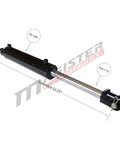 Hydraulics Double Acting Hydraulic Cylinder - Clevis End Hydraulic Cylinder 3500 PSI - Heavy Duty Clevis 3.5" bore 6" Stroke on white background