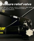 Close-up view of 10000 psi Hydraulic Hand Pump 2 Speed Power Pack Hydraulic Lifting Pump showing pressure relief valve.