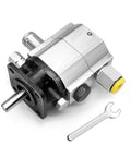 11GPM 2 Stage 3000PSI Hydraulic Log Splitter Pump with aluminum housing and visible gear mechanism, suitable for wood splitting.