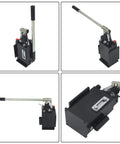 LiGuVCY Hydraulic Piston Hand Pump with Changeover Valve for Double Acting Cylinder, 1-Quart Steel Tank, manual operation