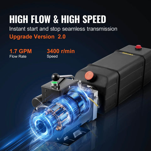 Hydraulic Pump 2950 PSI 60HZ Hydraulic Power Unit 3 HP 220V Hydraulic Power Pack for 2 & 4 Post Lifts Car Lift Hydraulic Power Unit with 3.5 Gallon Reservoir