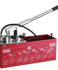 Hydraulic Pressure Test Pump 50 Bar Hand Pressure Test Pump 726 PSI 3.2 Gallon Tank 45ML 1/2" BSP Hydrostatic Test Pump for Pipeline Pressure Container Irrigation Firemen