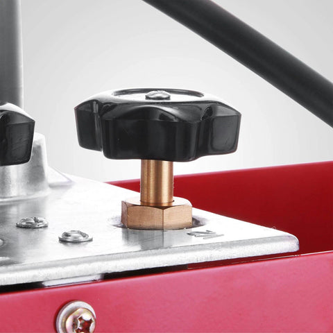 Close-up of control valve on Hydraulic Pressure Test Pump 50 Bar Hand Pressure Test Pump 726 PSI 3.2 Gallon Tank 45ML 1/2" BSP