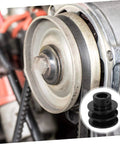 Idler Pulley for Gym Pulley Wheel Gas Engine Belt Sheave Double Installation close-up view with belt and groove details.