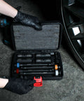 1/2in Drive Impact Socket Set Metric 17-22mm SAE 3/4-15/16in 9pc Lug Nut Torque Stick Extension Limiter 90-120 ft/lb in case