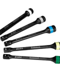 5 Pcs 1/2" Impact Torque Limiting Extension Bar Set, 65ft-lb, 80ft-lb, 100ft-lb, 120ft-lb, and 140ft-lb, High Precision Torque Limiting Stick Set with 8 Inches Long