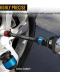 5 Pcs 1/2" Impact Torque Limiting Extension Bar Set, 100ft-lb, used on car wheel, ensuring precise torque control