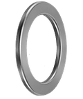 Side view of Single Inner Ring WS1226 for thrust roller bearings, metric 12 mm inside diameter, 26 mm outside diameter, precision steel.