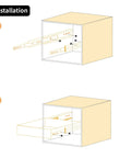 KCOLVSION 34-inch heavy-duty drawer slides (pair) with screws, side-mount full-extension hardware.