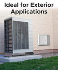 Insulated Aluminum Access Door 16x16 Exterior Access Panel For Walls And Ceilings Screwdriver Cam Latch Mill Finish installed outdoors