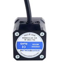 Bottom view of IP67 Waterproof Nema 17 Stepper Motor 2.0A 0.59Nm(83.57oz.in., showing label and black casing.