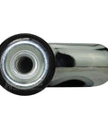Close-up of IV Pole Replacement Casters - Set of 5, showing 3" chrome finished wheel with sealed raceway.