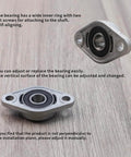 Four Piece Pillow Block Bearing Set KFL08 Self Alignment Flange Bearing Zinc Alloy Steel Mounted 5/16 Inch Inner Diameter 8mm ID
