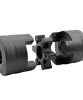 L Jaw Flexible Coupling 1 Inch Bore Three Piece With Rubber Spider For Log Splitters Delivers Durable Power Transmission in Wood Processing