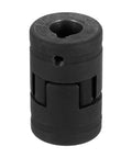 L Jaw Coupling Set Half Inch To Five Eighth Inch Bore With Buna N NBR Rubber Spider And HT250 Steel Includes Set Screws
