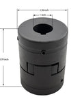 L Jaw Flexible Coupling 1 Inch Bore Three Piece With Rubber Spider For Log Splitters Delivers Durable Power Transmission